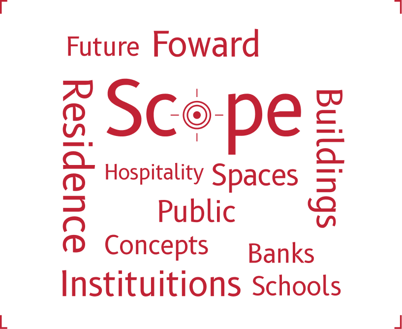 Scope: Residence, Hospitality, Buildings, Institutions, Banks, Schools, Public Spaces, Concepts